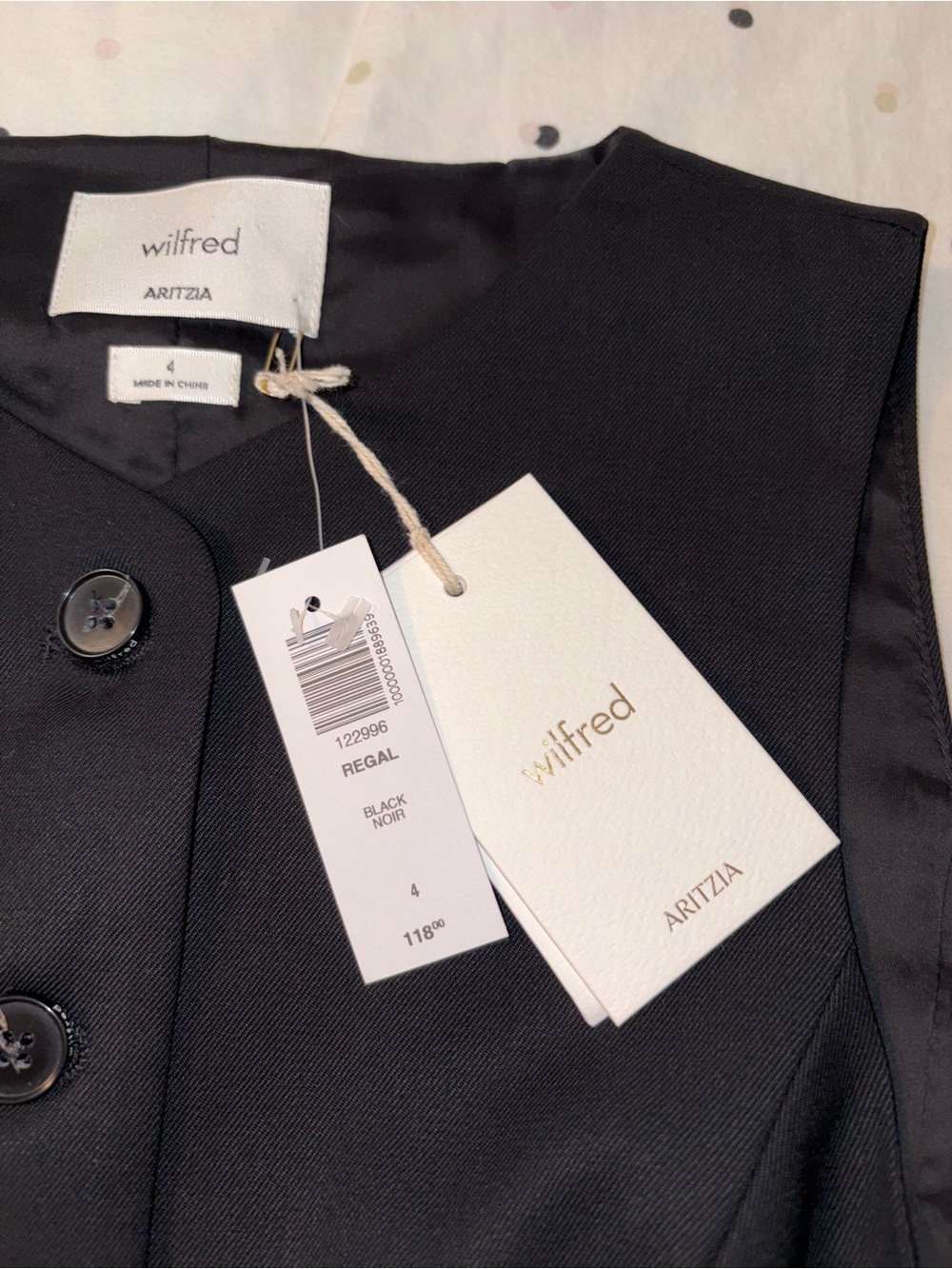 Aritzia Wilfred Regal Wool Vest - Picture 3 of 5
